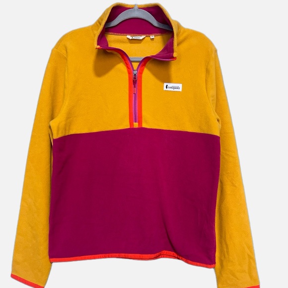 Cotopaxi Women's Amado Fleece Pullover in the Amber/Raspberry colorway size M - Picture 1 of 3